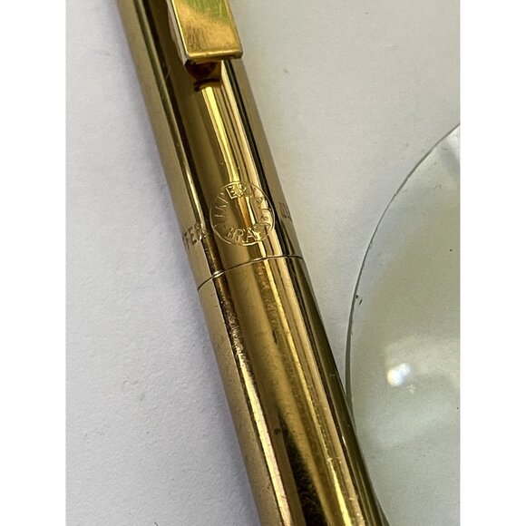 Vintage Sheaffer Targa Imperial Brass Ball Point Pen - Engraved Name - Picture 2 of 9